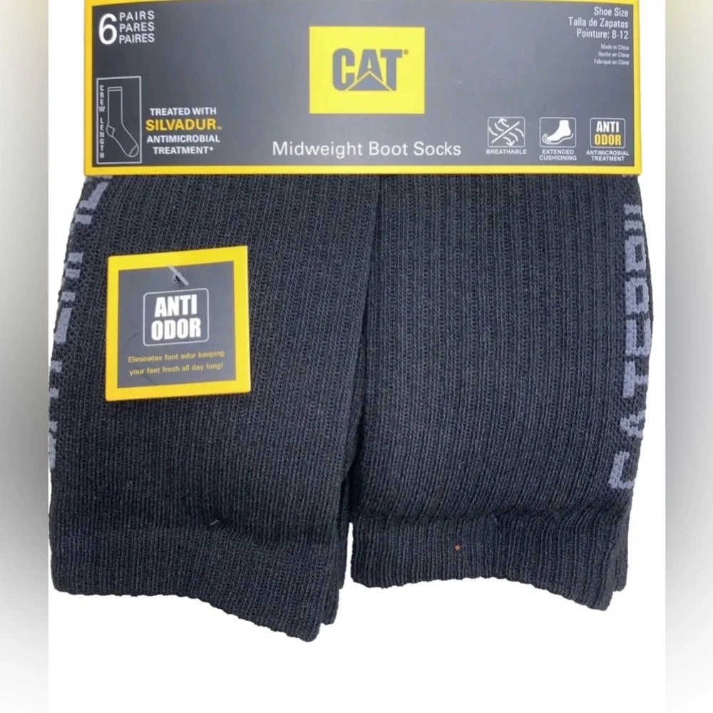 CATERPILLAR CAT Boot crew socks 6-pack